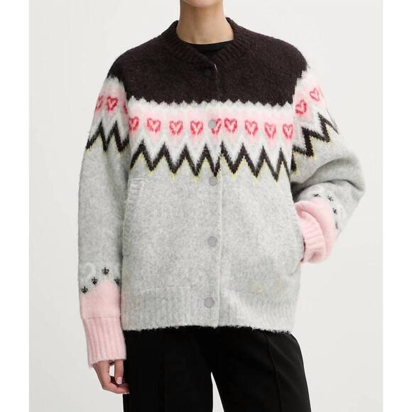NEW STINE GOYA raglan bomber jacket in fairisle